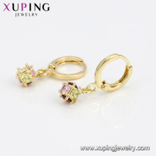 24415 Xuping bijoux de fantaisie, 2017 meilleures ventes de boucles d&#39;oreilles avec 14k couleur d&#39;or, beautuful boucles d&#39;oreilles pour femme